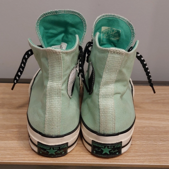 RARE Converse Chuck Taylor Ying Yang mint green hi top 10.5 Women & 9.5 Mens - Picture 5 of 7